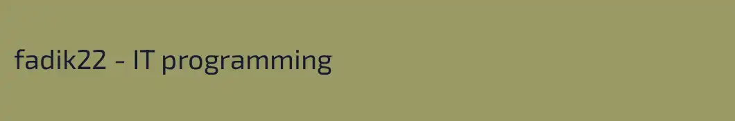 fadik22 - IT programming